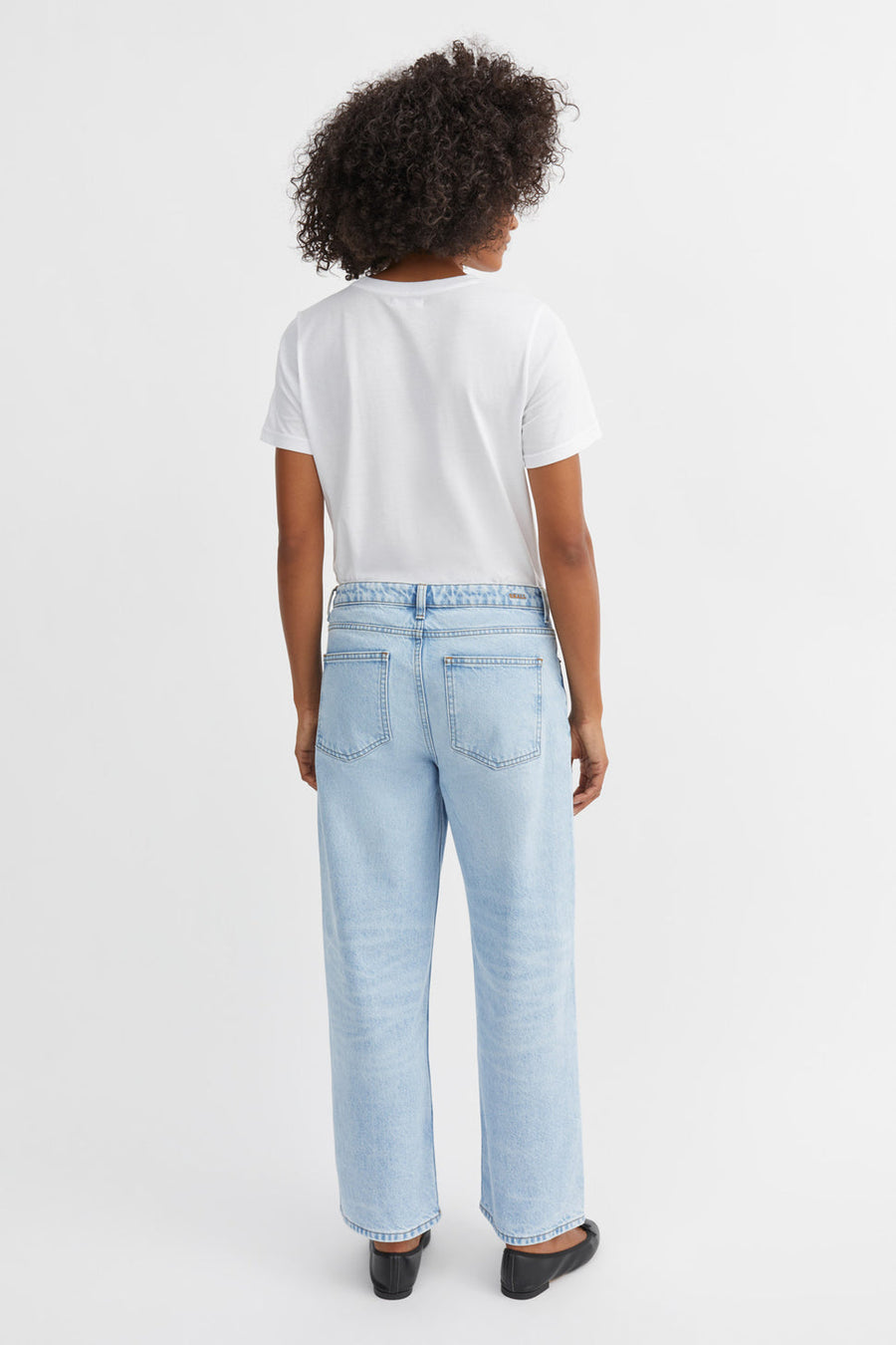 Taylor Cropped Jeans Worn Light Blue