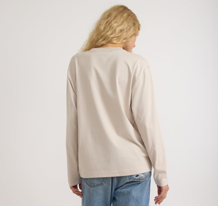 True Heavy Boxy Long Sleeve Tee Sandstone