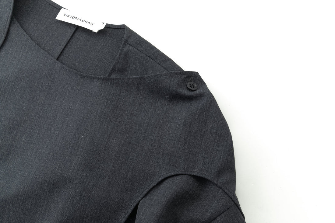 Astra Cape Shirt - Dark Grey