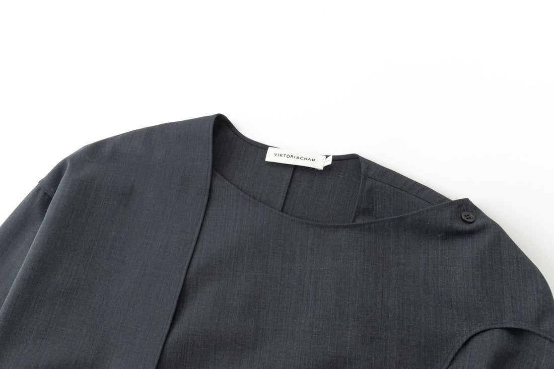 Astra Cape Shirt - Dark Grey