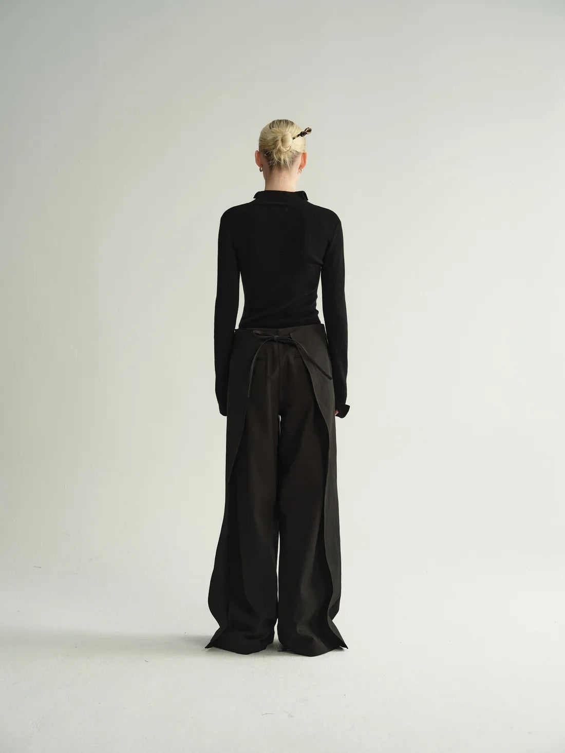 Astra Fold Trousers - Black