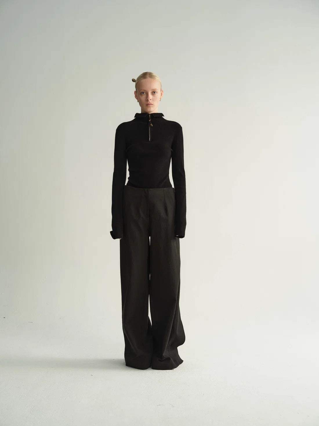 Astra Fold Trousers - Black