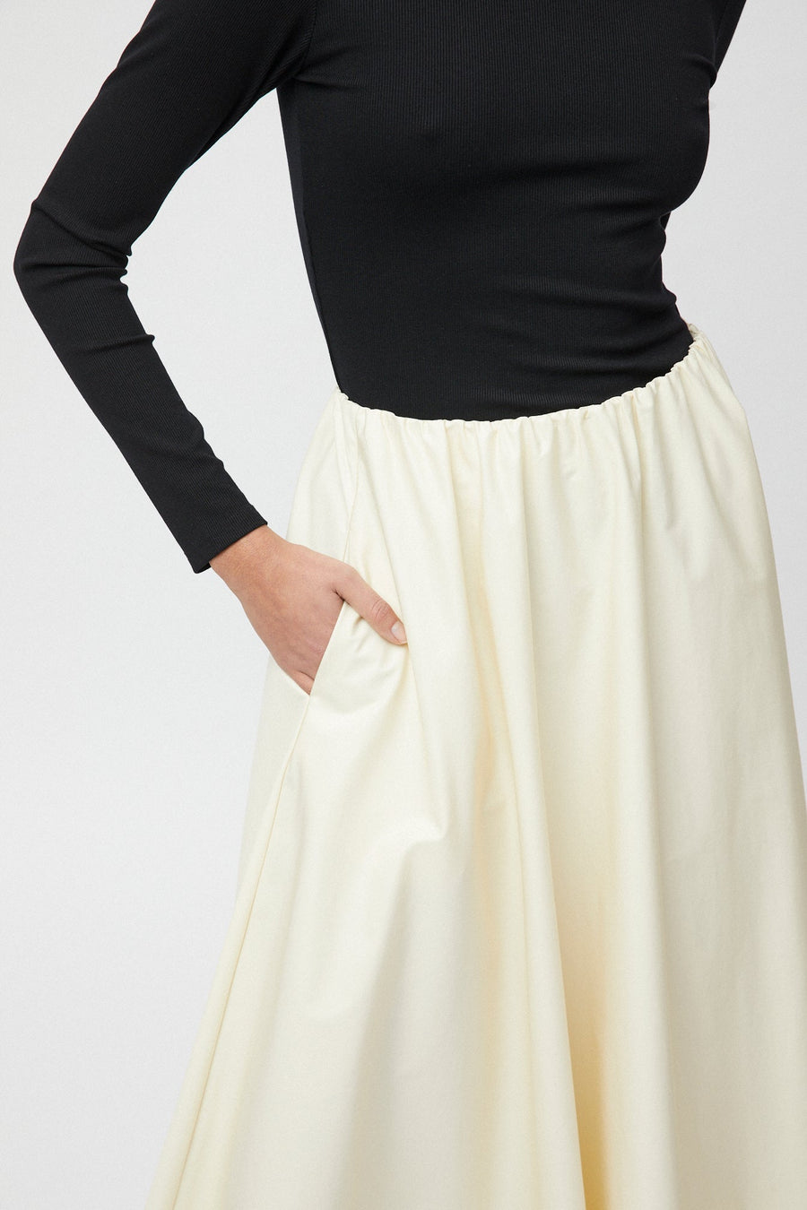 Vivienne Midi Skirt Panna Cotta