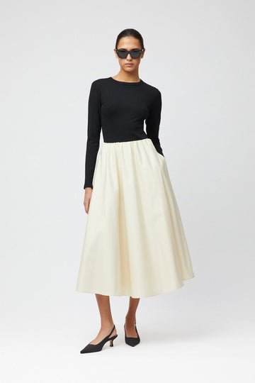 Vivienne Midi Skirt Panna Cotta