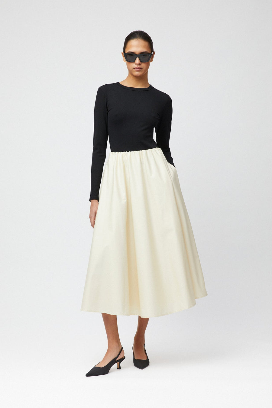 Vivienne Midi Skirt Panna Cotta