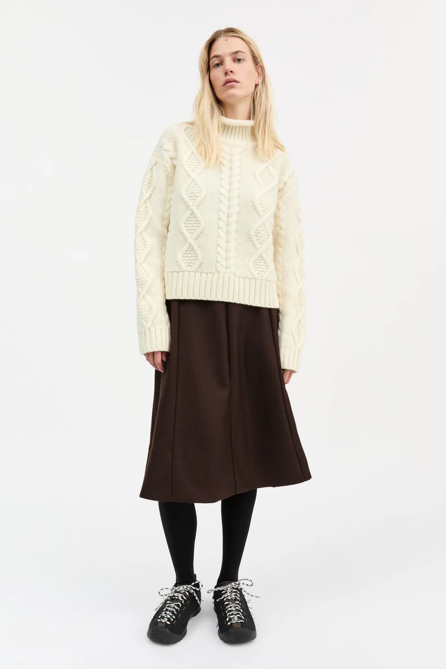 White Sun O-Neck Jumper Ecru