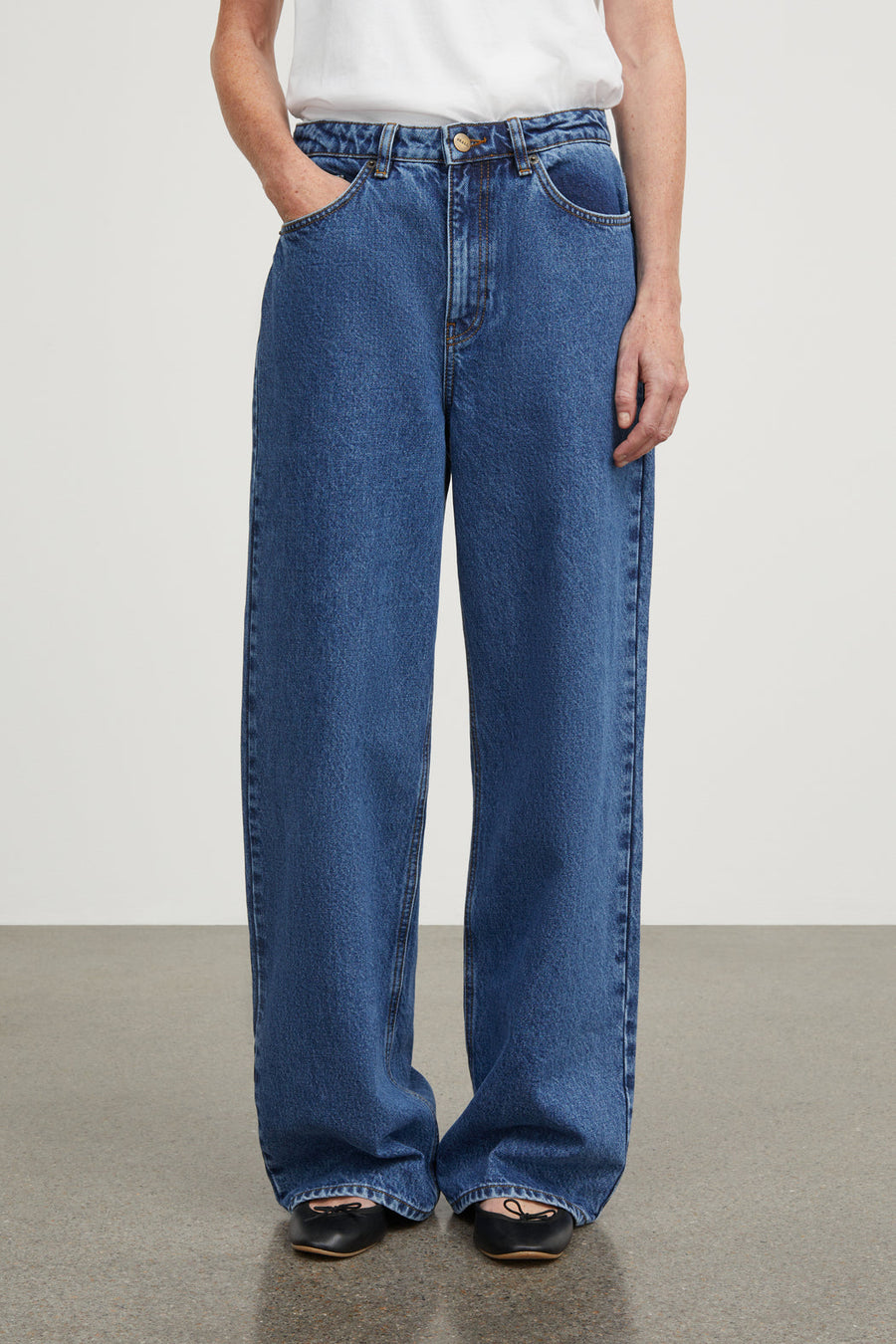 Willow Wide Jeans Mid Blue