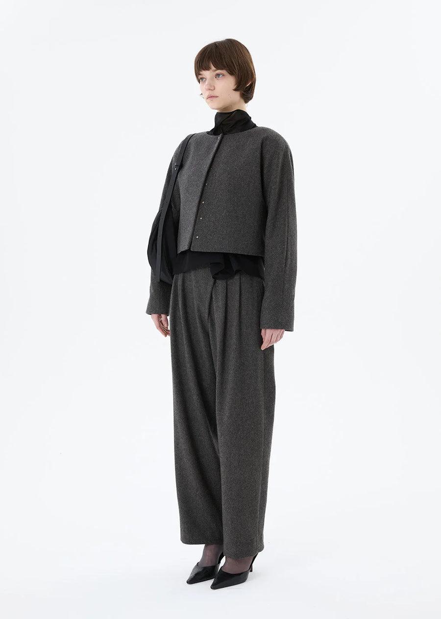 Wool Wrap Pants Charcoal
