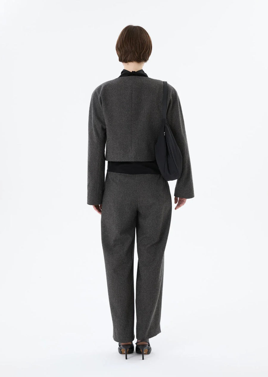 Wool Wrap Pants Charcoal