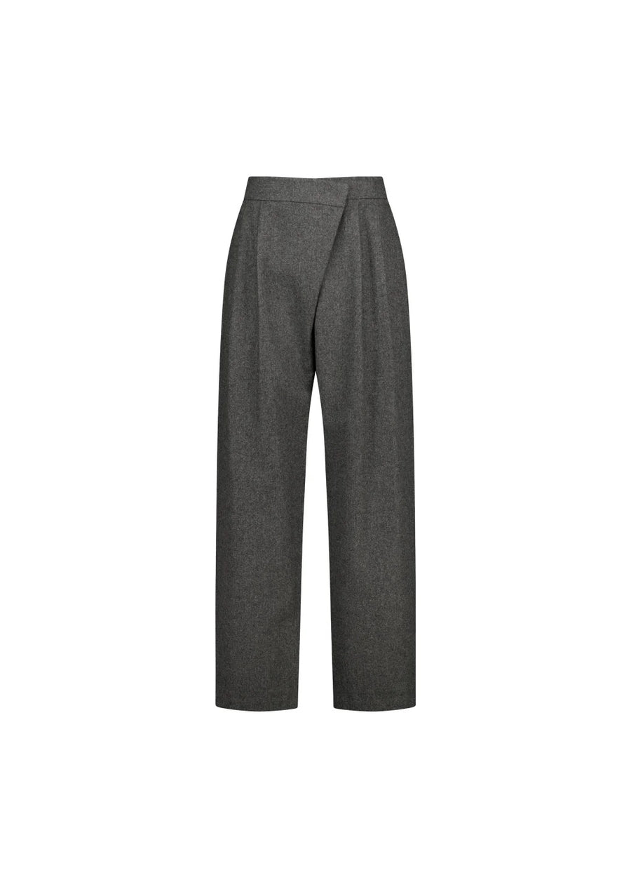 Wool Wrap Pants Charcoal