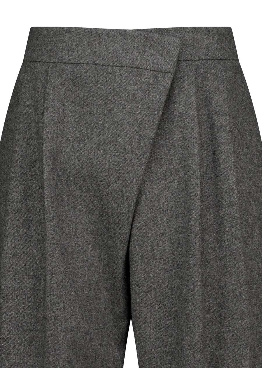 Wool Wrap Pants Charcoal