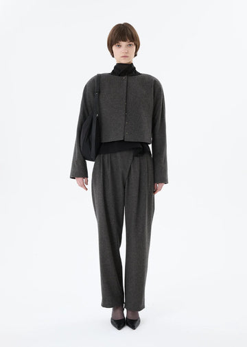 Wool Wrap Pants Charcoal
