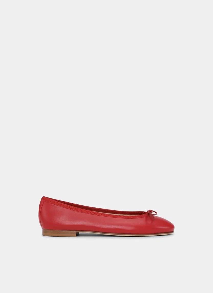 Penelope Ballerina - Nappa Red