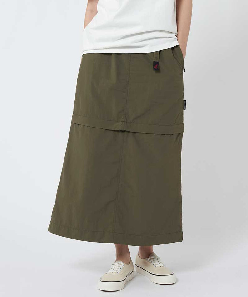 Convertible Micro Ripstop Skirt Army Green