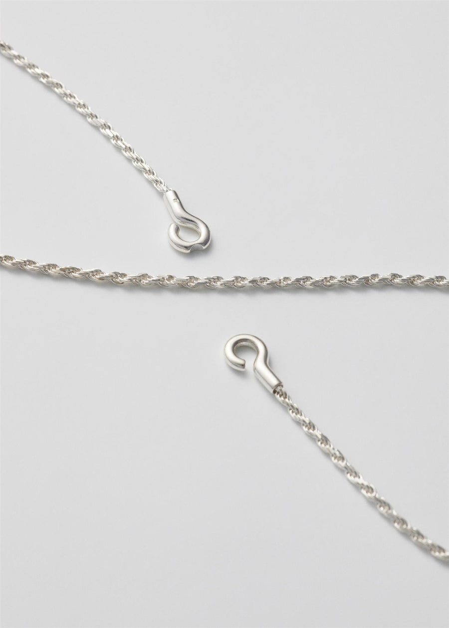 Rope Necklace Short Silver